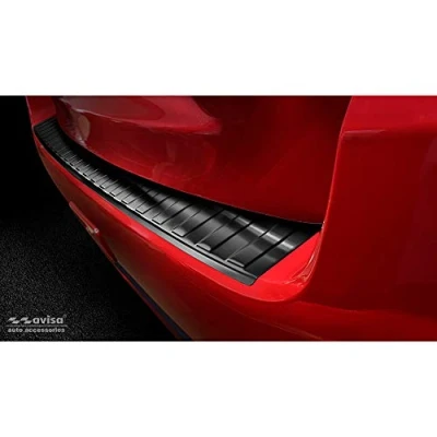 Imagen de Avisa Protector del Parachoques Trasero Inoxidable Negro Compatible con Mitsubishi ASX Facelift 2019 &#039;Ribs&#039;