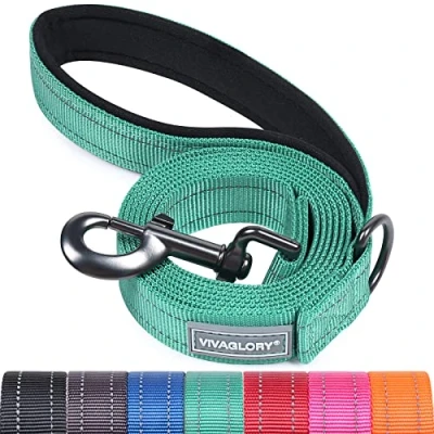 Imagen de VIVAGLORY Correa para Perros, de Entrenamiento con Mango Acolchado Cómodo, Reflectante Resistente la Seguridad Perros Medianos y Grandes