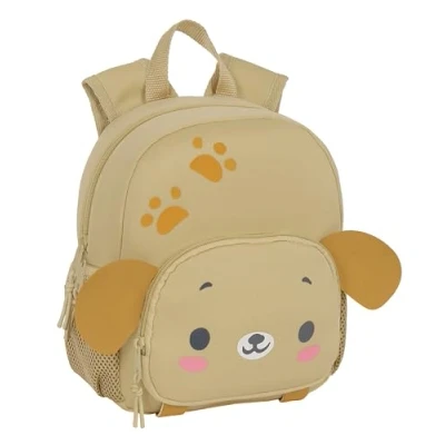 Imagen de Safta PERRITO Mochila Neopreno, Infantil, Ideal para Niños de Diferentes Edades, Cómoda y Versátil, 20x9x25 cm, Color Arena