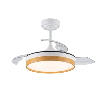Imagen de wonderlamp Ventilador pequeño ø 92cm LED aspas plegables Tamero Mini Haya 46W con Modo luz de noche y CCT 3000 4000 6000K