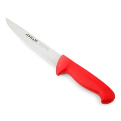 Imagen de Arcos Serie 2900 Cuchillo Carnicero Hoja de Acero Inoxidable Nitrum 180 mm Mango inyectado en Polipropileno Color Rojo