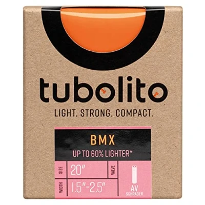 Imagen de TUBOLITO 9120077571706 Cámara de Aire Tubo BMX 20 x 1.5 2.5 Válvula Shraeder, Unisex Adult, Negro, One Size