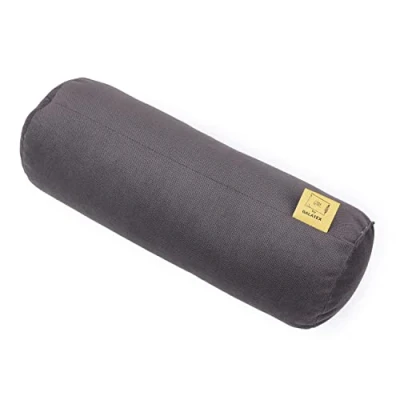 Imagen de GM Almohada cilíndrica Cervical para Cuello, Espalda y piernas 40x15 cm Fabricada en Italia con Funda de Tela Resistente al Agua a Las Manchas Marrón