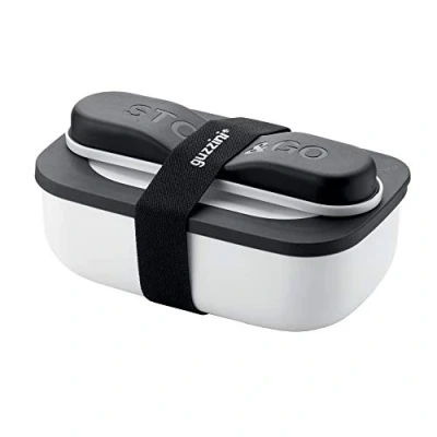 Imagen de Guzzini Store On The Go Juego de Almuerzo con Cubiertos, Polipropileno Acero Inoxidable, Color Blanco, 02