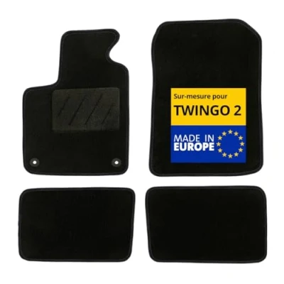 Imagen de DBS Alfombrillas para Coche A Medida Twingo 2 (2007 2018) con Clips Antideslizantes 4 Piezas