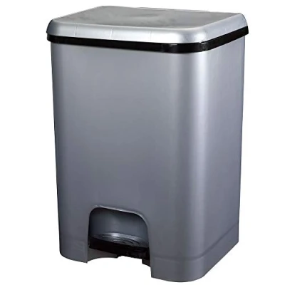 Imagen de COM FORT HOUSE Cubo de Basura Pedal Capacidad 26 litros Reciclaje Color Plata Cocina Piezas Extraíbles Limpieza Fácil