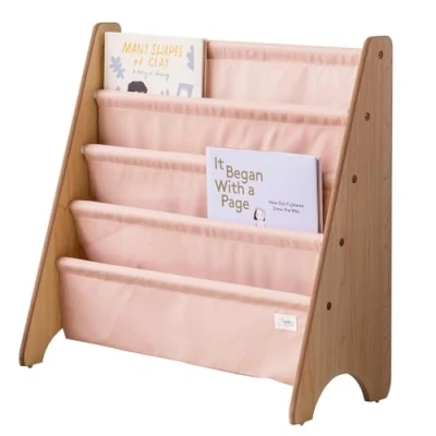 Imagen de 3 Sprouts Estantería Infantil Librería Montessori para Niños, Organizador de Libros y Juguetes Arcilla