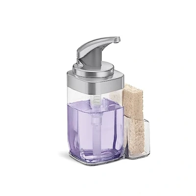 Imagen de simplehuman Pulso, níquel Cepillado, Bomba de Empuje 650 ml con Carrito