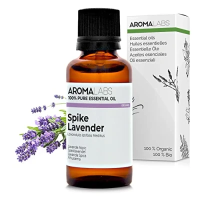Imagen de BIO Aceite Esencial Alhucema 30mL 100% Puro, Natural, Quimiotipado y Certificado AB Aroma Labs (Marca Francesa)