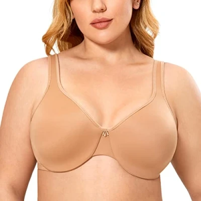 Imagen de DELIMIRA Sujetador Reductor con Aros Talla Grande Copa Completa para Mujer Resplandor 105D