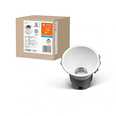 Imagen de LEDVANCE SPOT TWIST Einbau Downlight, weiß, 10W, 800lm, 830 WT, 93mm Durchmesser, warmweiße Lichtfarbe, bis zu 90% Energieersparnis im Vergleich Halogen Downlights, einfache Montage, 3000K
