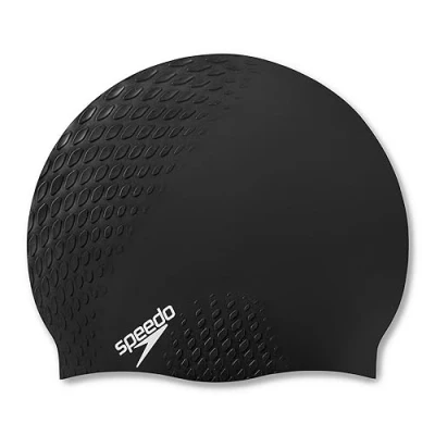 Imagen de Speedo Bubble Active + Cap Gorro de natación Unisex Adulto, Negro, Talla Única