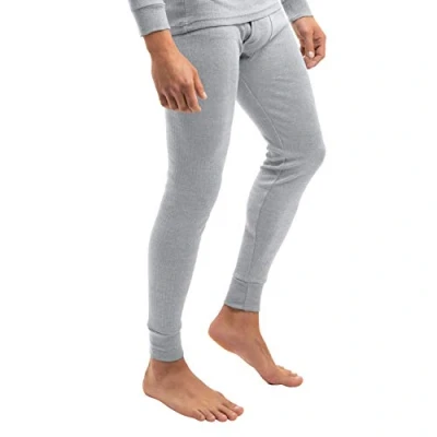 Imagen de MT Calzoncillos térmicos y de esquí para hombre, térmicos, largos, cálidos, con interior suave, gris claro, XXL
