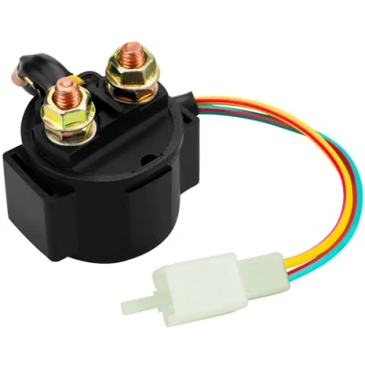 Imagen de Yerbay Solenoide Relé De Arranque para ATV 4 Stroke GY6 Engine 50/100/125/150/200/250cc Dirt Bike Scooter Go Kart Dne Buggy Quad Wheelers Pit Moped Roketa SSR Taotao Sunl Coolster