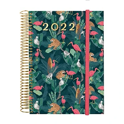 Imagen de Finocam Espiral Design Collection Selva Agenda Enero 2022 Diciembre (12 meses), Sobremesa E10 155x212 mm,