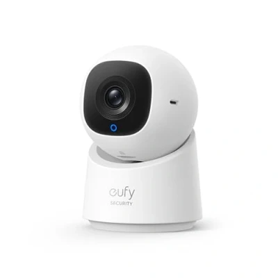 Imagen de eufy Security Indoor CAM C220, Camara vigilancia WiFi Interior, resolución 2K con PTZ de 360, Human/Motion AI, Ideal como Monitor bebés/cámara para Mascotas/Seguridad en el hogar (Reacondicionado)