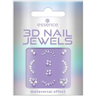 Imagen de Essence 3D Nail Stickers No. 01 Violet Express Result Instant Holographic Glitter Nanoparticles Free Pack of 10