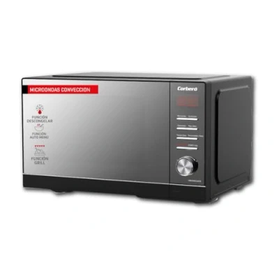 Imagen de Corberó Microondas Libre Instalación CMICM9023DCB 900W Potencia Función Grill y Convección Auto Menú Inteligente Control Digital 23L Capacidad Negro, Acero Inoxidable