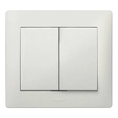 Imagen de Legrand galea life Tecla nacar para doble interruptor conmutador