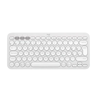 Imagen de Teclado inalámbrico Logitech K380S, Bluetooth USB, Multidispositivo, Multisistema, Teclas programables, de accesos directos, Blanco