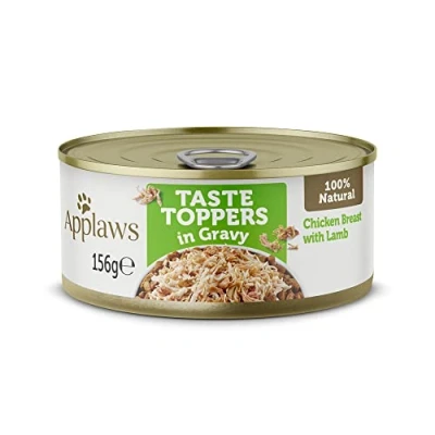 Imagen de Applaws Comida Húmeda para Perros 100% Natural, Pollo sin Granos y Cordero en Salsa, Paquete de 12 Latas 156g