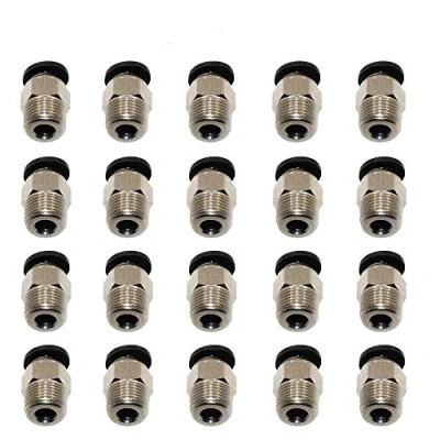 Imagen de 3Dman PC4 M10 Male Straight Pneumatic PTFE Tube Push In Quick Fitting Connector for E3D V6 Long Distance 3D Printers 20pcs