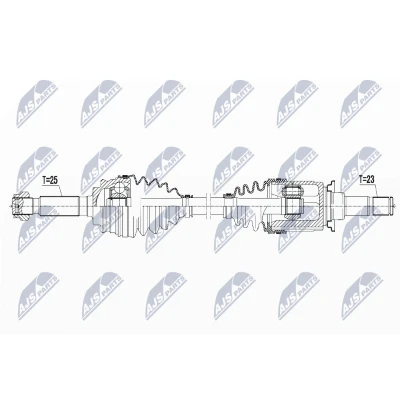 Imagen de NTY NPW CH 050 Árbol de transmisión Eje trasero, derecha 822 JEEP: Compass, Patriot