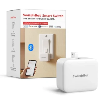 Imagen de SwitchBot Smart Switch Button Pusher Bluetooth App o Control de Temporizador, Fácil Usar con 3 Modos, Necesita Hub para ser Compatible Alexa, Google Assistant, Siri, IFTTT (Blanco)
