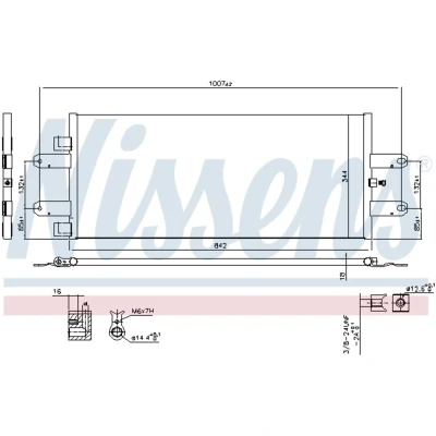 Imagen de NISSENS 940440 Condensador sin secador Aluminio 842 R 134 a SCANIA: P,G,R,T series