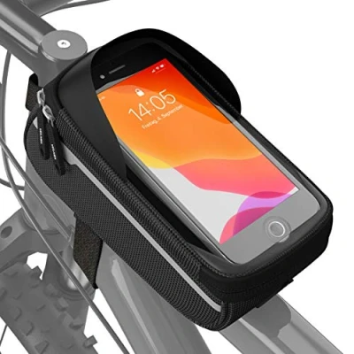 Imagen de Velmia Bolsa Impermeable para Bicicleta, Soporte de móvil Ideal Rutas, Funda Manillar Resistente a la Lluvia, Bicicleta el Accesorios Bicicleta.