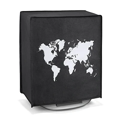 Imagen de kwmobile Funda Compatible con Thermomix TM5 / TM6 Cubierta Protectora Antipolvo para Robot de Cocina Mapa del Mundo