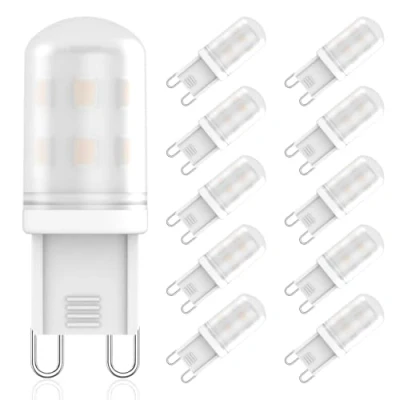 Imagen de RuLEDne Bombilla LED G9 2W Sustitución para halógena 28W 25W 20W, Blanco cálido 2700K, AC 220V 240V, CRI 85+, Sin parpadeo, ángulo de 360 grados (4000K 10PCS)