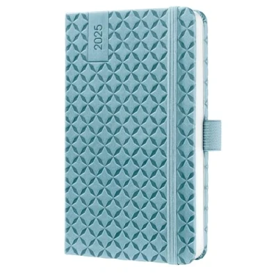 Imagen de SIGEL J5112 Jolie Agenda semanal 2025, tapa dura, 9,5 x 15 cm, 174 páginas, azul claro