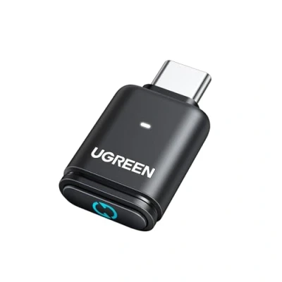 Imagen de UGREEN USB C Transmisor Bluetooth 5.3 Adaptador de Audio aptX Adaptativo HD Baja Latencia para Switch PS4 PS5 Consola Juegos PC Mac Plug Play