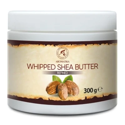 Imagen de Manteca de Karité Batida 300g Puro y Natural Shea Butter Butyrospermum Parkii Hidratante Corporal Aceite para Cabello Piel Uñas Labios Cuidado Facial
