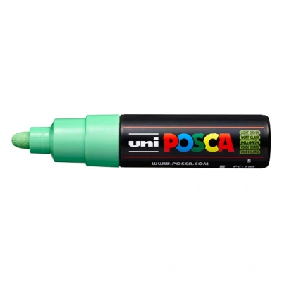 Imagen de POSCA uni ball 181366 Marcador PC 7M, con punta redonda ancha, verde claro, 1 pieza