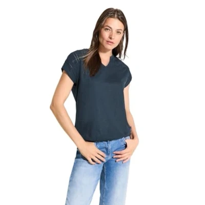 Imagen de CECIL B321645 Camiseta Ajour, Azul petróleo Oscuro, S Mujeres