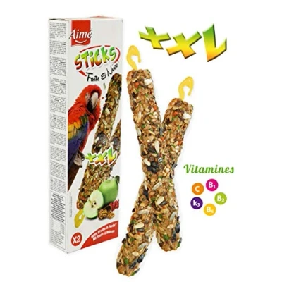 Imagen de Aimé 2 Palillos de Frutas y nueces XXL para pájaros, 0,15 kg