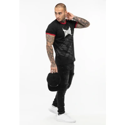 Imagen de Tapout Trashed Camiseta, Negro, Rojo y Blanco, M Hombres