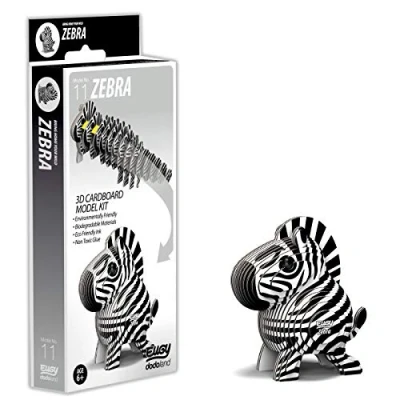 Imagen de EUGY 3D Zebra Animal Modelo, Color Kit de Manualidades (Dodoland D5014)