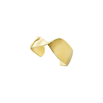 Imagen de BREIL, Colección Retwist, Pulsera Mujer, Rígida de Acero IP Dorado Espejado, Ideas Regalos para Mujer y Niña, Talla S, Dimensiones 57 x 48 mm, Color Oro