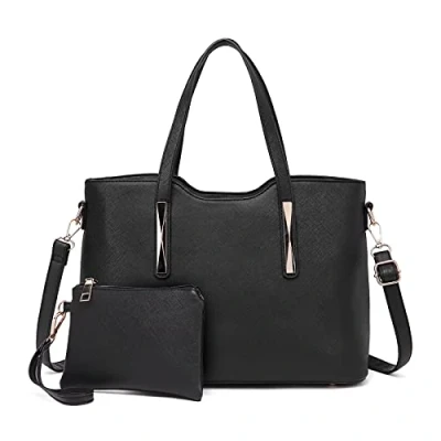 Imagen de Miss Lulu Bolso Mujer Grande, Bandolera De Mujer, Cuero PU, Impermeable, Bueno para el trabajo, la escuela, los viajes