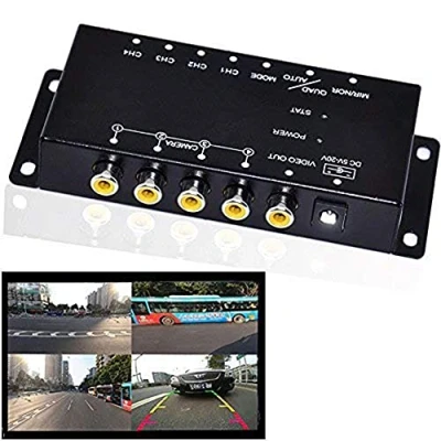 Imagen de Auto Wayfeng WF® IR Control 4 Cámaras Coche Imagen Interruptor de vídeo TV Caja para Izquierda Vista Derecho Delantero y Trasero estacionamiento cámara