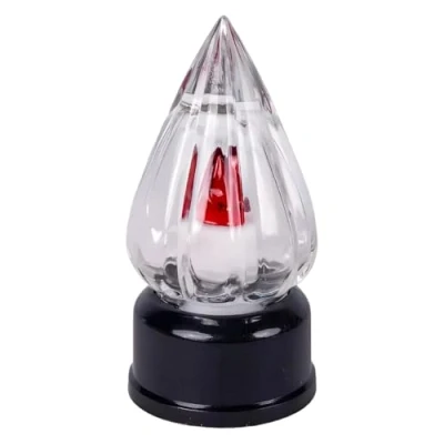 Imagen de La Briantina Domini Vela eléctrica con llama de cristal, luz intermitente roja, duración 365 días