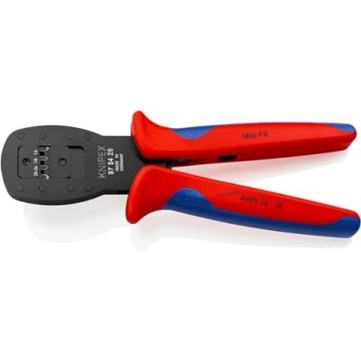 Imagen de Knipex Alicate para crimpar Mini conectores crimpado en paralelo terminales de la serie Fit® Molex LLC bruñido, con fundas multicomponentes 190 mm 97 54 26