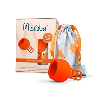 Imagen de Merula Cup fox (naranja) Tamaño único copa menstrual de silicona grado médico