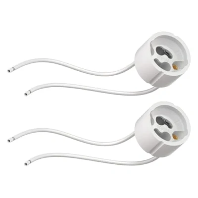Imagen de ledscom.de 2 piezas Casquillo GU10, cerámico, blanco, 230V AC, max. 25W