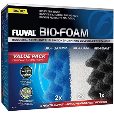 Imagen de Fluval 107 Bio Foam Pack 6 Meses 250 g
