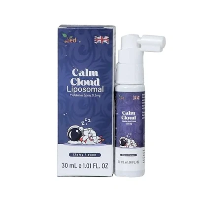 Imagen de Ved Calm Cloud Spray, Melatonina Liposomal Sleep Spray + Valeriana, Solo 2 para Conciliar el Sueño, Ayuda Rápida Dormir Adultos, 30 ml Meses de Suministro.