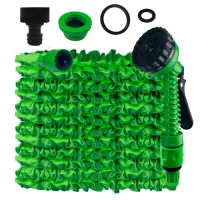 Imagen de Dunkwckore Manguera Jardin Extensible 15 Metros, Flexible Jardín con Pistola Rociadora 7 Funciones, Garden Hose, de Riego para Lavado Coches, Plantas, Limpieza Suelos